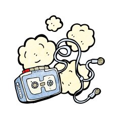 old tape player cartoon N3