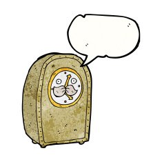 antique clock cartoon character N2