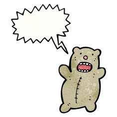 cartoon bear shouting N2