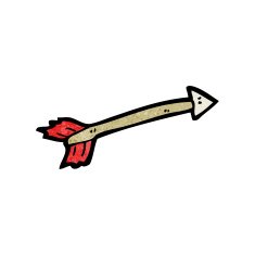 cartoon medieval arrow N6