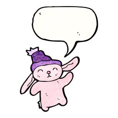 cartoon pink rabbit N74