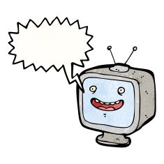 grinning television set cartoon N2