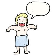 cartoon man in towel N27