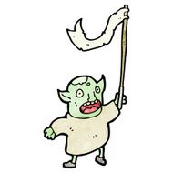 cartoon goblin waving flag N4