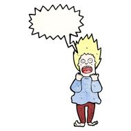 cartoon terrified man N323
