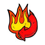 Flaming Arrow Cartoon N7
