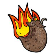 catoon burning fake beard N2