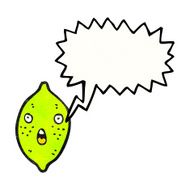 cartoon lime with speech bubble N7