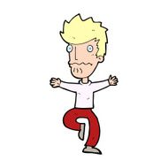 cartoon frightened man N124