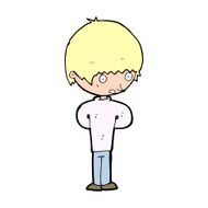 cartoon nervous boy N16