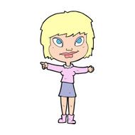cartoon woman pointing N238