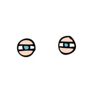 cartoon narrowed eyes N11