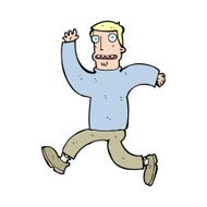 cartoon terrified man N326