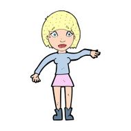 cartoon surprised woman N264