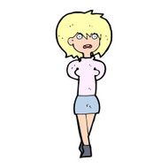 cartoon shocked woman N109