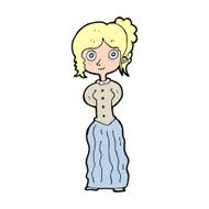 cartoon happy woman N294