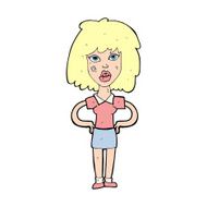 cartoon tough woman N12