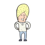 cartoon happy man N549