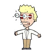 cartoon staring man N40