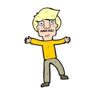 cartoon boy panicking N33