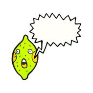 cartoon lime with speech bubble N8