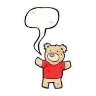 cartoon teddy bear with speech bubble N225