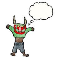 cartoon man in scary tribal mask N2