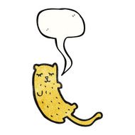cartoon cat with speech bubble N127