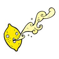 cartoon squirting lemon N12