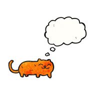 cartoon cat with thought bubble N143