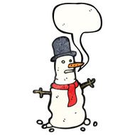 Cartoon Snowman N107