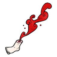 severed foot cartoon N3