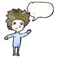 cartoon nervous boy N17
