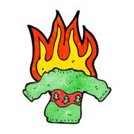 burning christmas jumper cartoon N2