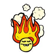 flaming emoticon face cartoon N11