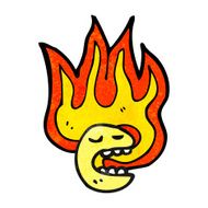 flaming emoticon face cartoon N12