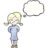cartoon blond girl thinking N3