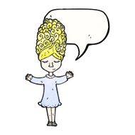 cartoon woman with huge hairdo N2
