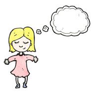 cartoon blond girl thinking N4