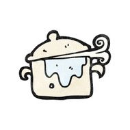 cartoon bubbling kitchen pot N2
