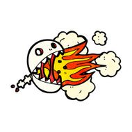 fire breathing skull cartoon N2