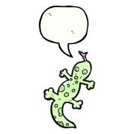 cartoon lizard with speech bubble N5
