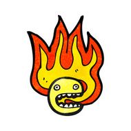 flaming face symbol cartoon N4