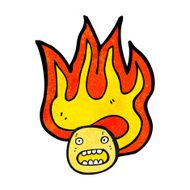 flaming face symbol cartoon N5