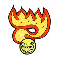 flaming face symbol cartoon N6