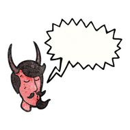 cartoon talking devil face N2