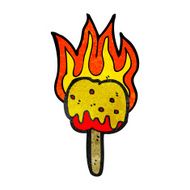 flaming toffee apple cartoon N2