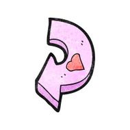 cartoon arrow with love heart N2