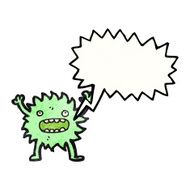 furry green creature with speech bubble N4
