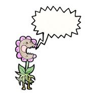 cartoon carnivorous flower N10